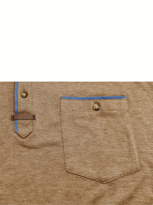 Varo™ | Elegant Round Neck T Shirt With Pocket